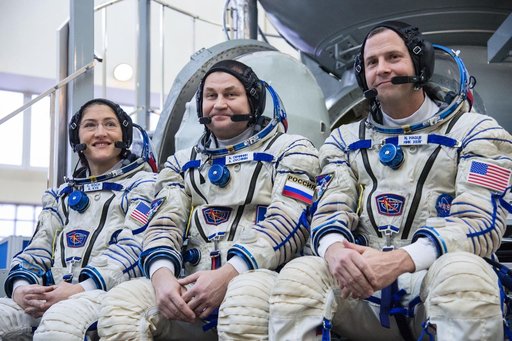 Expedition 59 crew members at the Gagarin Cosmonaut Training Center