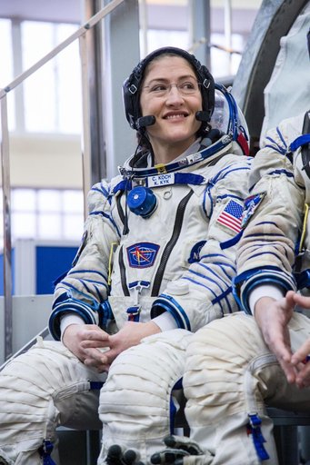Christina Koch of NASA at the Gagarin Cosmonaut Training Center