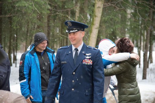 At the Gagarin Cosmonaut Training Center in Star City, Russia, Expedition 59 crewmember Nick Hague of NASA prepares to depart Feb. 26 for his launch site at the Baikonur Cosmodrome in Kazakhstan for final pre-launch training. Hague, Christina Koch of NASA