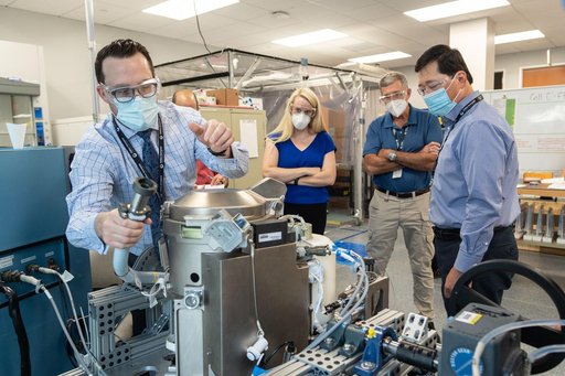 ISS Universal Waste Management System during crew review