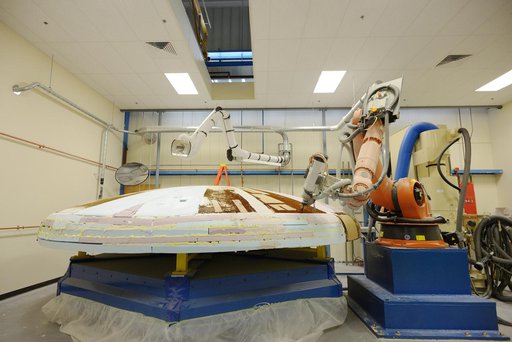 Orion EFT-1 heat shield manufacturing