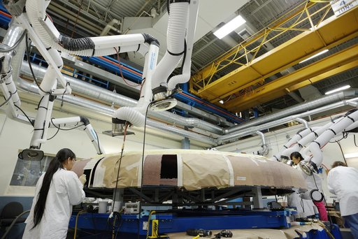 Orion EFT-1 heat shield manufacturing