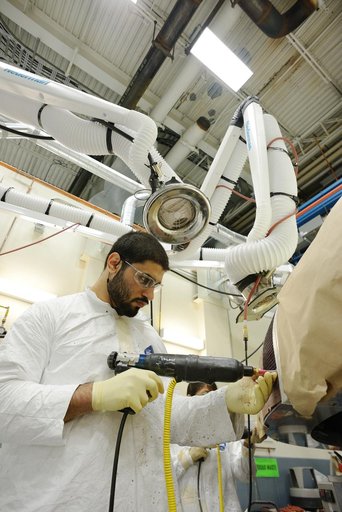 Orion EFT-1 heat shield manufacturing