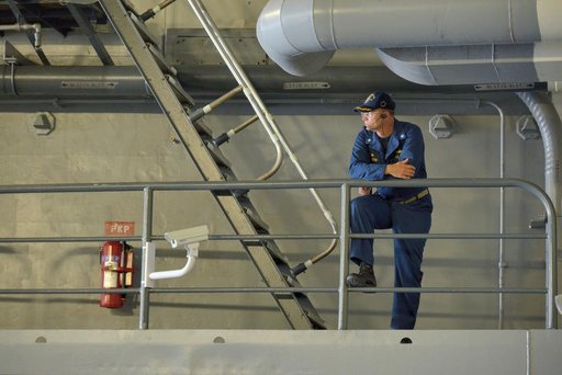 Orion stationary recovery test at Norfolk Naval Base in Virginia