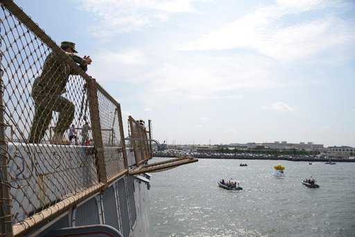 Orion stationary recovery test at Norfolk Naval Base in Virginia