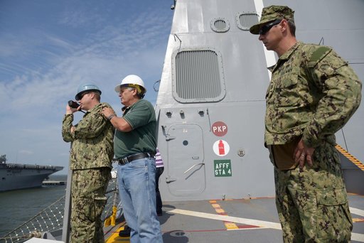 Orion stationary recovery test at Norfolk Naval Base in Virginia