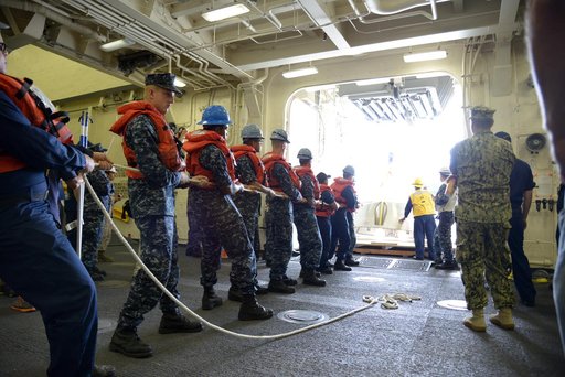 Orion stationary recovery test at Norfolk Naval Base in Virginia