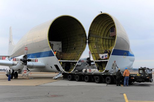 Orion Heat Shield Transported by Super Guppy to KSC