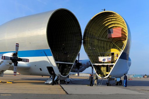 Orion Heat Shield Transported by Super Guppy to KSC