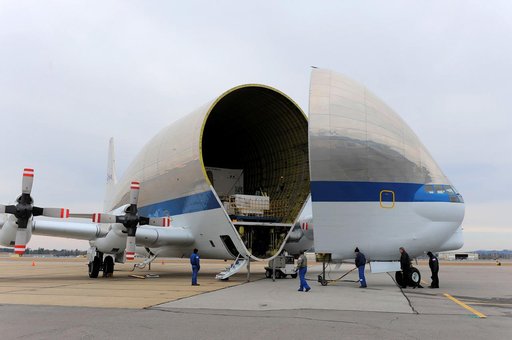 Orion Heat Shield Transported by Super Guppy to KSC