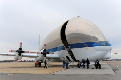Orion Heat Shield Transported by Super Guppy to KSC