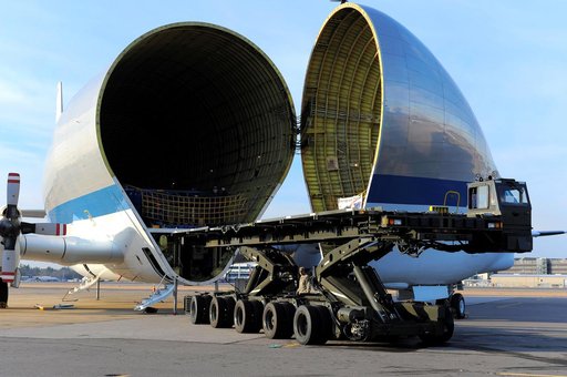 Orion Heat Shield Transported by Super Guppy to KSC