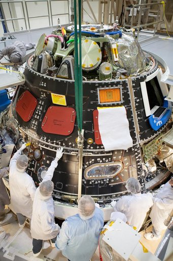 Orion back shell tile installation