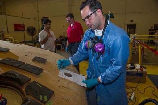 Studying Orion's heat shield