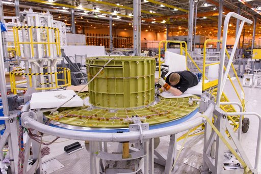 Preparing Orion pieces for welding