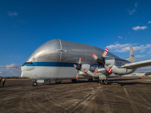 Super Guppy Arrives in New Orleans