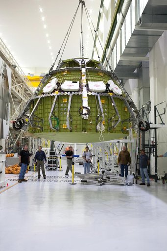 Orion EM-1 Lift & Mate to Test Stand