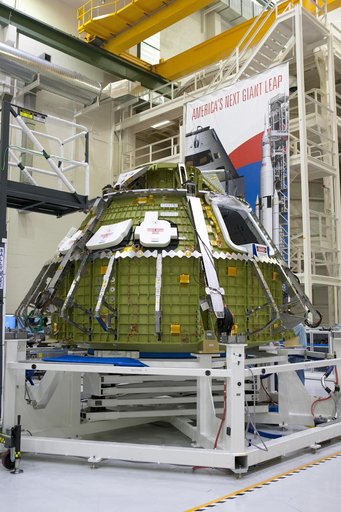 Orion EM-1 Lift & Mate to Test Stand