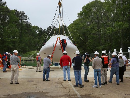 Orion water drop test