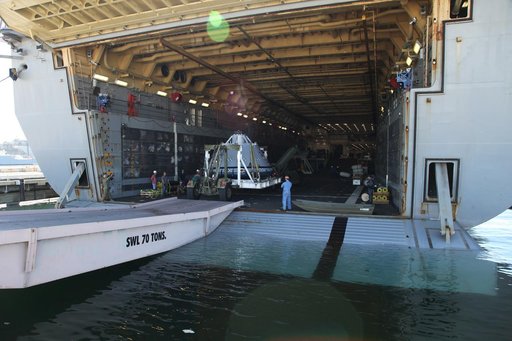 Orion Underway Recovery Test 5 (URT-5) - Orion Boiler Plate Test