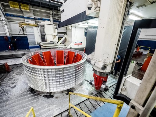 First Orion part for human flight
