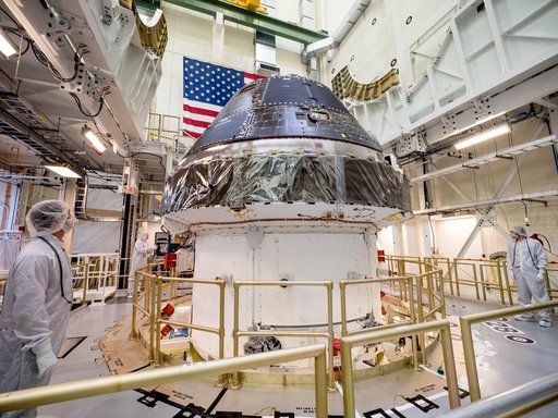 Vice President Unveils NASA Spacecraft for Artemis 1 Lunar Missi
