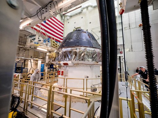 Vice President Unveils NASA Spacecraft for Artemis 1 Lunar Missi