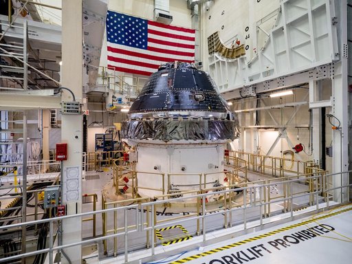 Vice President Unveils NASA Spacecraft for Artemis 1 Lunar Missi