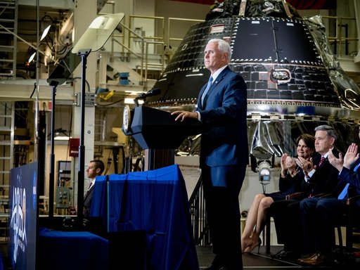 Vice President Unveils NASA Spacecraft for Artemis 1 Lunar Missi