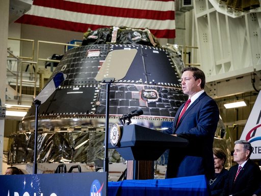 Vice President Unveils NASA Spacecraft for Artemis 1 Lunar Missi