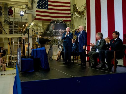 Vice President Unveils NASA Spacecraft for Artemis 1 Lunar Missi
