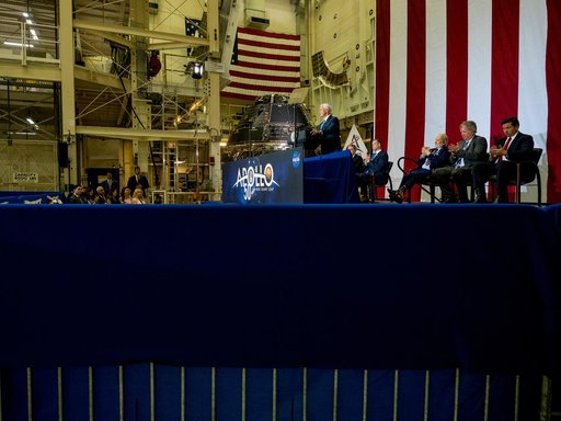 Vice President Unveils NASA Spacecraft for Artemis 1 Lunar Missi
