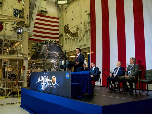 Vice President Unveils NASA Spacecraft for Artemis 1 Lunar Missi