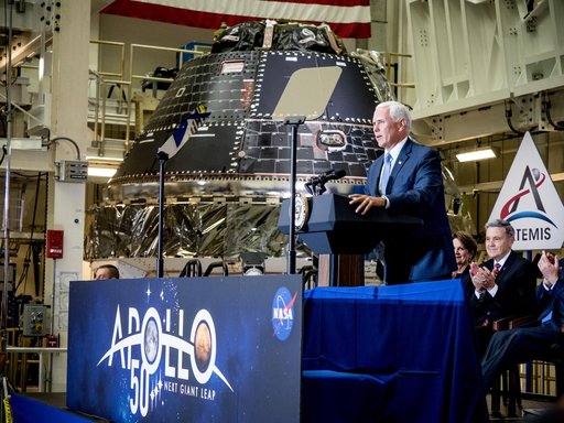 Vice President Unveils NASA Spacecraft for Artemis 1 Lunar Missi