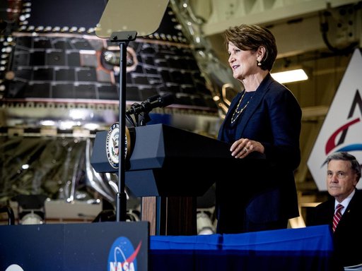Vice President Unveils NASA Spacecraft for Artemis 1 Lunar Missi