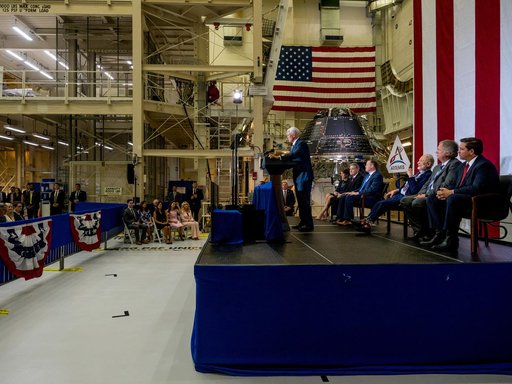 Vice President Unveils NASA Spacecraft for Artemis 1 Lunar Missi