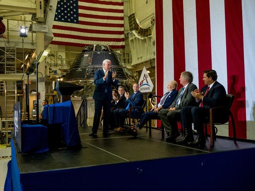 Vice President Unveils NASA Spacecraft for Artemis 1 Lunar Missi