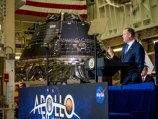 Vice President Unveils NASA Spacecraft for Artemis 1 Lunar Missi