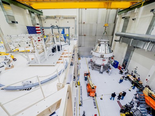 Orion Moved from Assembly Stand Ahead of Shipment to Ohio for Te