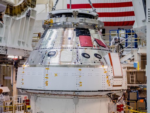 Orion Moved from Assembly Stand Ahead of Shipment to Ohio for Te