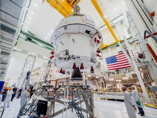 Orion Moved from Assembly Stand Ahead of Shipment to Ohio for Te