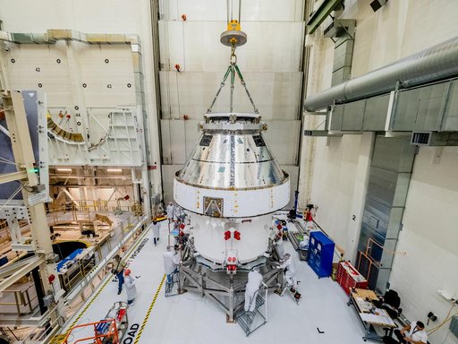 Orion Moved from Assembly Stand Ahead of Shipment to Ohio for Te