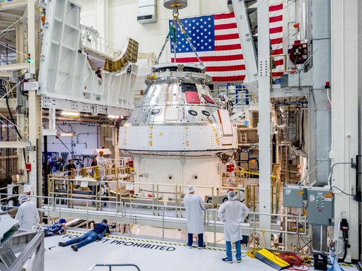 Orion Moved from Assembly Stand Ahead of Shipment to Ohio for Te