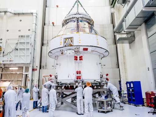 Orion Moved from Assembly Stand Ahead of Shipment to Ohio for Te