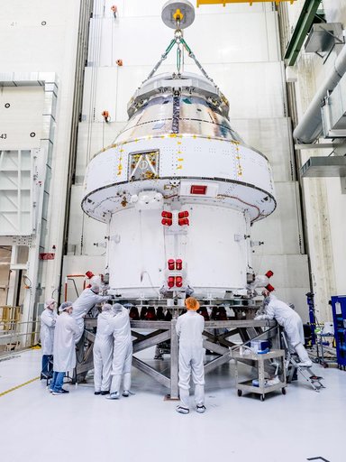 Orion Moved from Assembly Stand Ahead of Shipment to Ohio for Te