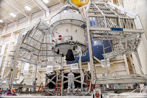Orion Spacecraft for Artemis I Prepared for Thermal Test at NASA