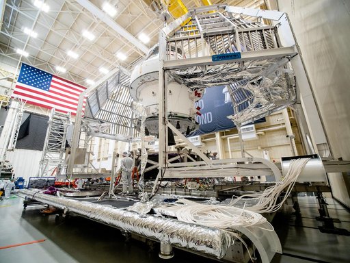 Orion Spacecraft for Artemis I Prepared for Thermal Test at NASA