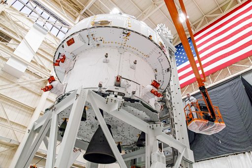 Orion Spacecraft for Artemis I Prepared for Thermal Test at NASA