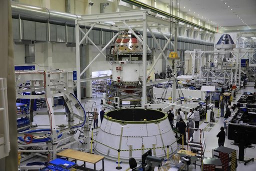 Orion Spacecraft Adapter (SA) Cone Install
