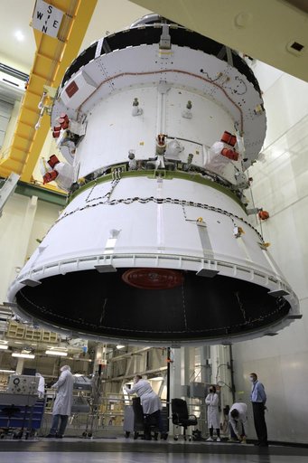 Orion Spacecraft Adapter (SA) Cone Install
